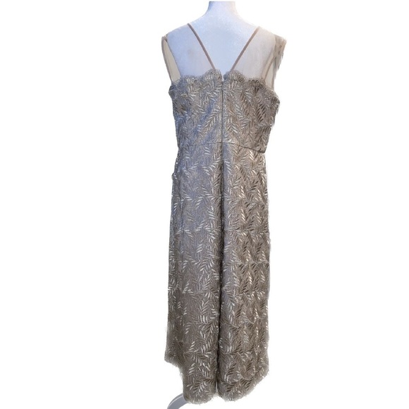 JS Collections Women's “Rosie” Pink and Gold Cocktail Dress Size 12 - Picture 4 of 15